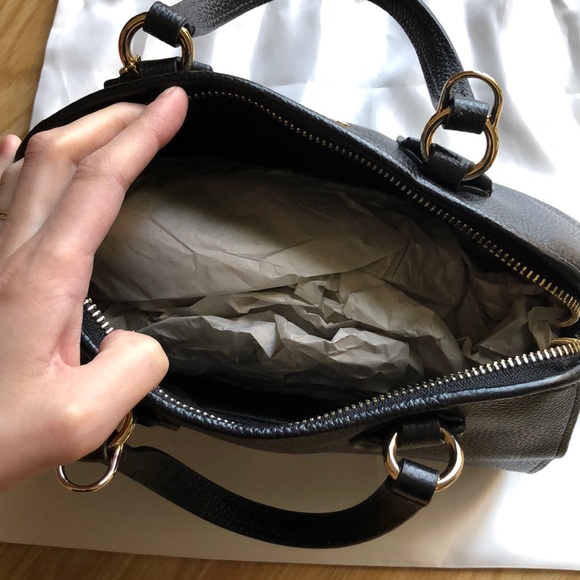 COACH Mini Nolita Black Pebbled Leather Satchel - Picture 7 of 16